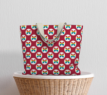 Load image into Gallery viewer, CBC Butterfly Red Large Tote Bag