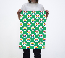 Load image into Gallery viewer, CBC 1966 Butterfly Green Polka Dot Tea Towel