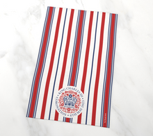 Load image into Gallery viewer, Coronation Tea Towel Bold White Stripes