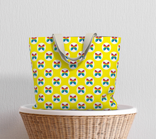 Load image into Gallery viewer, CBC Butterfly Yellow Large Tote Bag