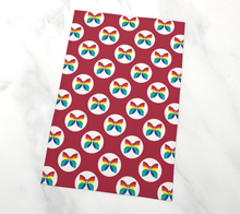 Load image into Gallery viewer, CBC 1966 Butterfly Red Polka Dot Tea Towel
