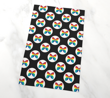 Load image into Gallery viewer, CBC 1966 Butterfly Black Polka Dot Tea Towel