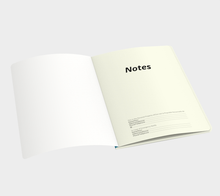 Load image into Gallery viewer, CBC Butterfly Light Blue Polka Dot Large Notebook