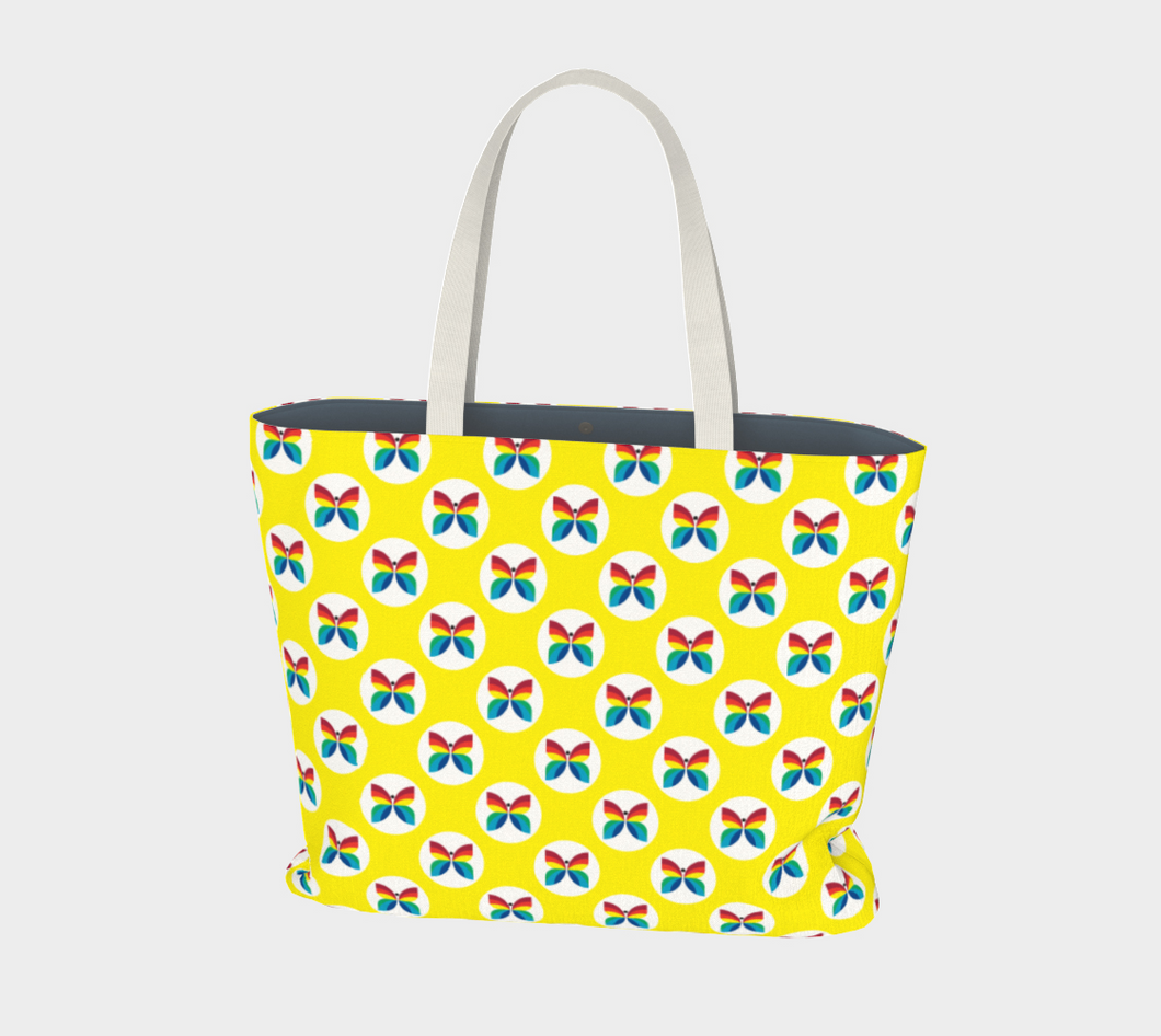 CBC Butterfly Yellow Large Tote Bag