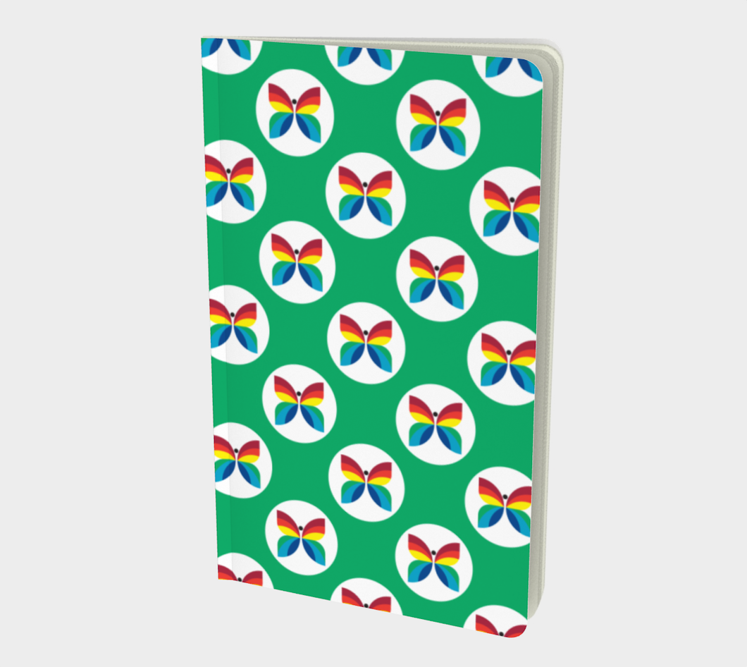 CBC Butterfly Green Polka Dot Small Notebook