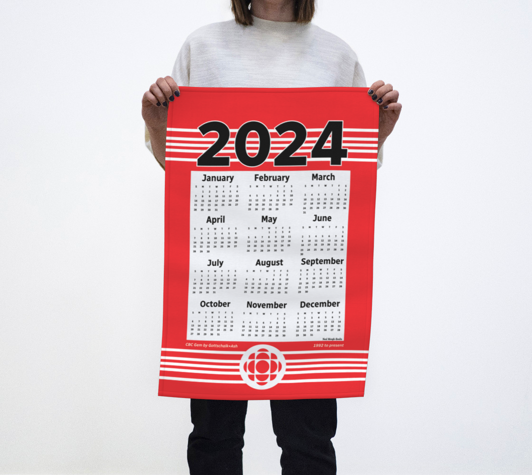 CBC Gem Calendar Tea Towel 2024