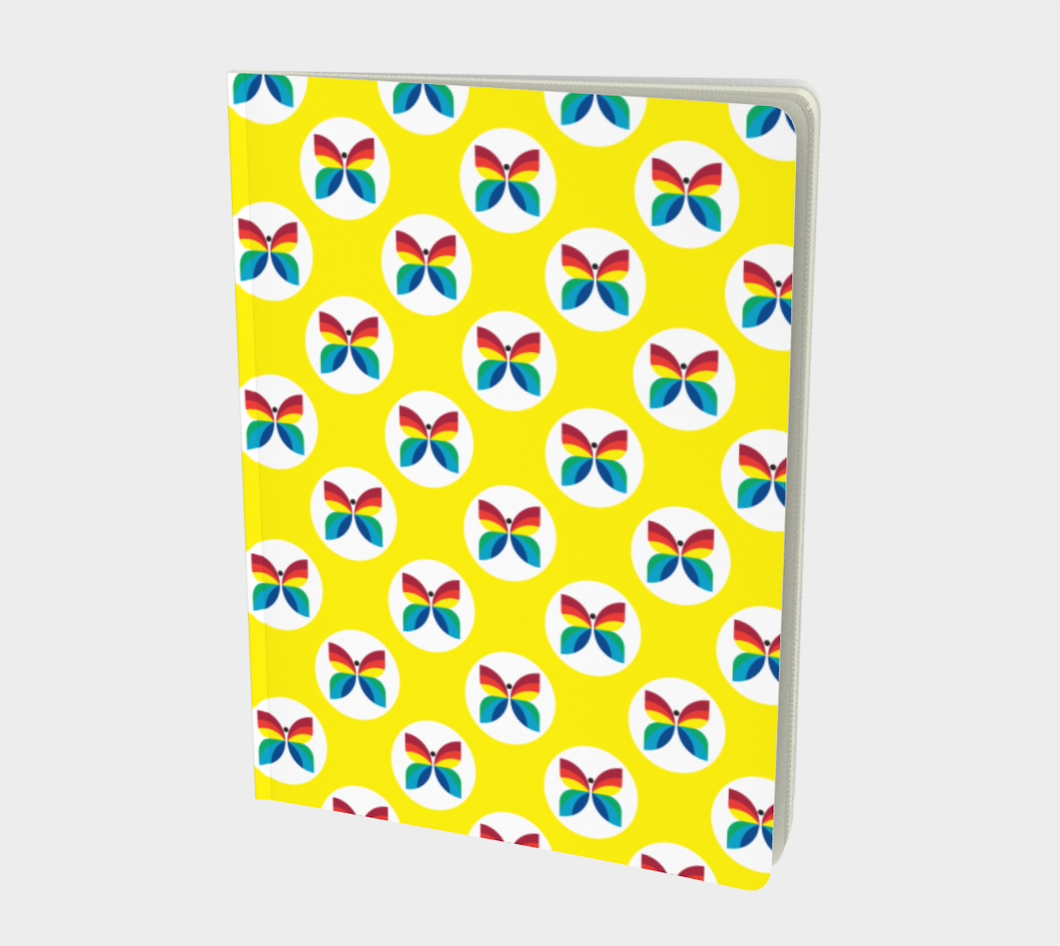 CBC Butterfly Yellow Polka Dot Large Notebook