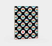 Load image into Gallery viewer, CBC Butterfly Black Polka Dot Spiral Notebook

