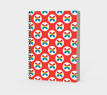 Load image into Gallery viewer, CBC Butterfly Orange Polka Dot Spiral Notebook

