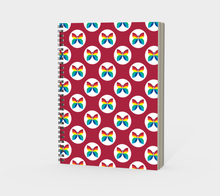 Load image into Gallery viewer, CBC Butterfly Red Polka Dot Spiral Notebook
