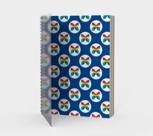 Load image into Gallery viewer, CBC Butterfly Blue Polka Dot Spiral Notebook
