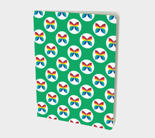 Load image into Gallery viewer, CBC Butterfly Green Polka Dot Large Notebook
