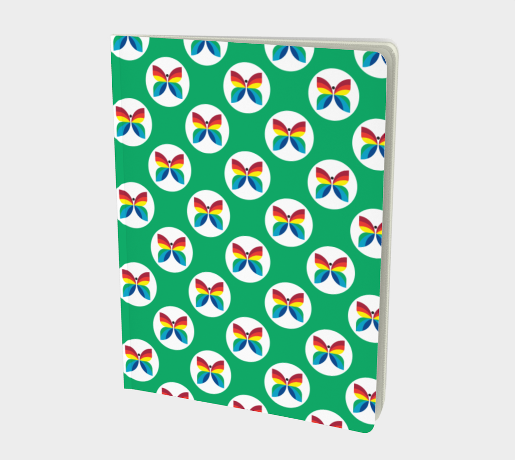 CBC Butterfly Green Polka Dot Large Notebook